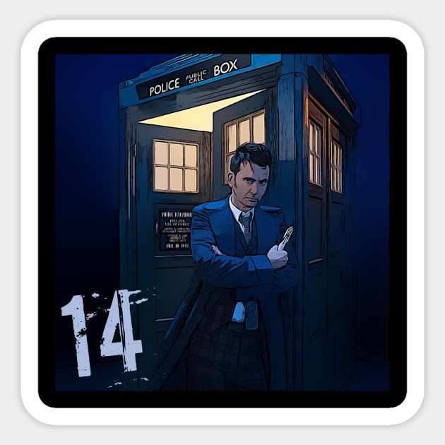 The 14th Doctor Sticker by Doctor Who Tees 